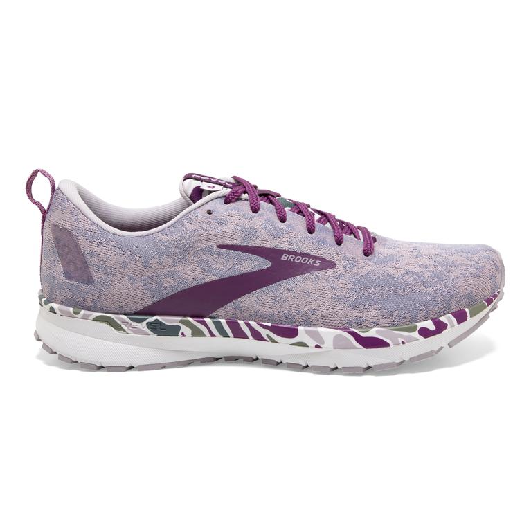 Brooks Revel 4 Road Running Shoes - Women's - White/Wood Violet/Iris (25613-VAPL)